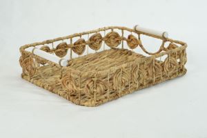 SWIRL Collection Organizer <b>Kitchen</b> <b>Tray</b> Seagrass Water Hyacinth <b>Tray</b> Storage Basket Set Holder Home Décor - Product Image 5