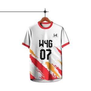 เสื้อฟุตบอลผู้ชาย W4G แบบสั่งทำพิเศษ ผ้าโพลีเอสเตอร์ 100% ระบายอากาศได้ดี แห้งเร็ว แขนสั้น ชุดทีมฟุตบอล - Product Image 2