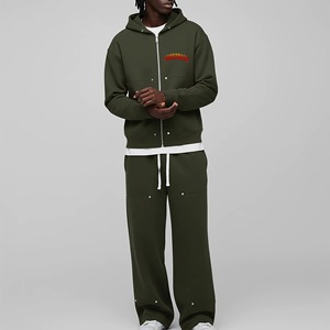 Ensemble de jogging pour homme, imprimé, manches courtes, poids lourd, couleur unie, tenue de plage, deux pièces, logo personnalisé, 100% coton, taille US, OEM - Product Image 4