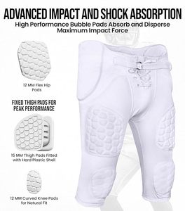 Pantalon de football pour jeunes avec protections intégrées, pantalon d'entraînement de football léger avec fermeture à lacets - Product Image 4