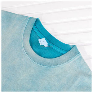 250gsm tela de alta calidad nueva llegada Vintage desteñido camisetas venta al por mayor ácido lavado camiseta para hombres algodón - Product Image 2