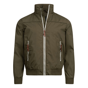 Chaqueta Bomber Acolchada para Hombre, Color Verde Oliva, Cierre de Cremallera, Informal, Resistente al Viento, de Poliéster, para Otoño - Product Image 5