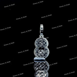 Pendentif personnalisé numéro 8 en argent 925 avec diamant Moissanite étincelant, pendentif unique glacé de style hip-hop pour hommes et femmes - Product Image 3