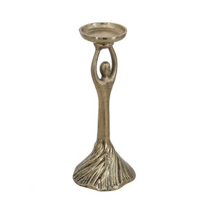 Porte-bougie en métal avec motif de feuille, décoration pour la maison, support de bougie durable - Product Image 5