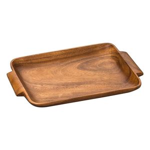 Bandeja de Servir de Madera Estilo Americano, Sostenible, con Asa y Acabado Marrón, Perfecta para el Hogar y la Cocina - Product Image 5