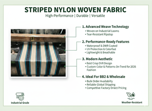 Tissu en nylon rayé tissé, imperméable, Ripstop, en polyamide, pour vêtements de sport, équipement de plein air, coupe-vent, fournisseur en gros - Product Image 6