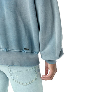 Sudadera con capucha para hombre, extragrande, personalizada, con pedrería, lavado ácido, de alta calidad, estilo francés, súper cuadrada, lavado ácido, para uso urbano. - Product Image 2