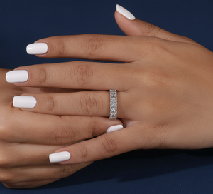 Anillo de Diamantes de 1.50 Quilates, Anillo de Compromiso con Diamante Creado en Laboratorio, Oro Blanco, Banda de Boda Radiante, Venta al Por Mayor - Product Image 6