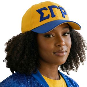 หมวกแก๊ปปักลายตัวอักษร Sigma Gamma Rho สีทอง หมวกเบสบอลปรับขนาดได้ หมวกกีฬาลำลอง แฟชั่นเครื่องประดับศีรษะ รับผลิตแบบ OEM ODM - Product Image 1