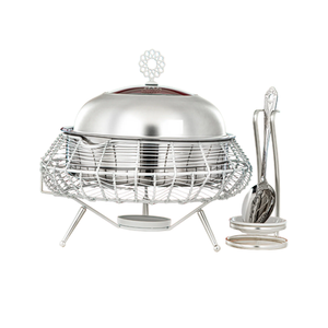 Sleek Stainless Steel Chafing Dish with Tealight Stand and Lid Ideal for Professional Food Serving at <b>Buffets</b> Parties and Hotels - Product Image 1