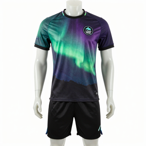 Men's Custom Printed Sublimated Soccer Jersey Short Sleeve Gradient Color Moisture Wicking 100% Polyester <b>Mesh</b> Regular - Product Image 1