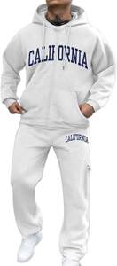 Conjuntos deportivos para hombre, conjuntos de sudadera casuales, conjuntos deportivos para correr, conjuntos de ropa deportiva de 2 piezas, conjuntos con sudaderas con cremallera y pantalones deportivos - Product Image 3