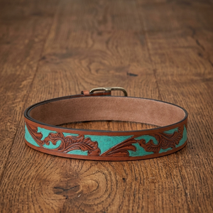 Ceintures en cuir pleine fleur de qualité supérieure, artisanales, avec gravures, style western, pour hommes et femmes, vente en gros - Product Image 3