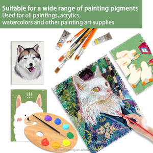 60x80cm Linen hỗn hợp kéo dài vải cho bức tranh, nguồn cung cấp nghệ thuật ba primed leakproof Khung vải - Product Image 5