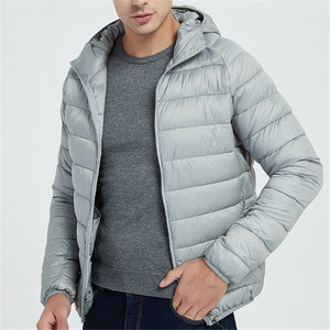 Modern Men's Hooded Puffer Jacket Lightweight Thermal Insulated <b>Warm</b> Design Front Logo for Streetwear Winter Adventures - Product Image 2