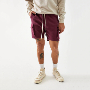 Pantalones Cortos Casuales de Verano para Hombre, 100% Algodón, 230 Gramos, Textura Ondulada, Cordón Ajustable, Corte Holgado, Logotipo Personalizado para Hombre y Mujer - Product Image 1