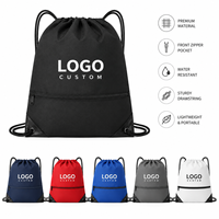 Benutzerdefiniertes Logo Mode Kordelzug-Rucksack Canvas Sport Gym Reisetasche Leichtgewichtig Wasserdicht Große Kapazität Werbegeschenk