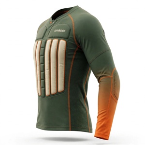 Maillot de baseball rembourré unisexe Amkoor, couleur personnalisée, maille en polyester respirante, motif géométrique, fermeture à boutons, sport adulte - Product Image 4