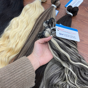 Extensions de cheveux humains vietnamiens colorés à trame droite, double épaisseur, multicolores, qualité supérieure, prêts à être expédiés - Product Image 3
