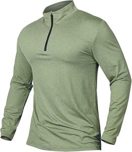 Men Sports Long <b>Sleeve</b> <b>Shirts</b> <b>Half</b> Zip up Sweatshirt Fitness Jogging Tops Breathable Training Compression Running <b>T</b> <b>Shirts</b> - Product Image 1