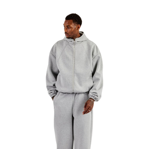 Conjunto Deportivo Unisex Infield Gear, Gris, con Capucha, Ligero, de Secado Rápido, Diseño 2 en 1, Manga Larga, Patrón Geométrico, Corte Holgado - Product Image 4