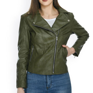 Wholesale Cheap Price Women Cow <b>Skin</b> Leather Jackets Knitted Eco-Friendly Winter <b>New</b> Arrival Customized Genuine Leather Jacket - Product Image 1