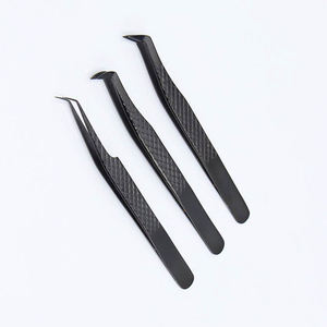 Pinzas de Acero Inoxidable de Color Negro para Extensión de Pestañas, Herramienta de Aislamiento con Punta Puntiaguda, Maquillaje, Arte de Uñas - Product Image 6