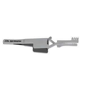 เครื่องมือผ่าตัดแบบ Cross Action Retractor ขนาด 4 นิ้ว ชนิดยึดติดกับผิวหนัง  ฟันทื่อ 4x4  ทำจากสแตนเลสสตีล ใช้ซ้ำได้ - Product Image 4