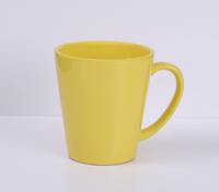 Mug en céramique conique coloré avec couvercle, design moderne, bleu clair, vaisselle quotidienne, matériau PE