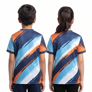 Camiseta Deportiva Unisex para Niños, Cuello en V, Sublimada, Ropa Personalizada Estampada para Niños y Niñas, Tops Casuales, Fabricante Mayorista - Product Image 6