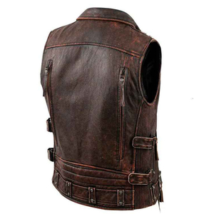 Chaleco de Cuero Vaquero Transpirable de Estilo Urbano Moderno para Hombre, Chaleco Vaquero de Cuero Contemporáneo, Prenda Exterior Casual de Verano, Elegante - Product Image 5