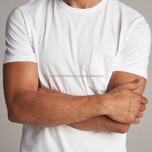 เสื้อยืดผู้ชาย ผ้าฝ้ายออร์แกนิค เสื้อยืดผู้ชาย เสื้อยืดสั่งทำ เสื้อยืดแขนสั้นผู้ชาย เสื้อยืดโอเวอร์ไซส์ มีกระเป๋า - Product Image 3