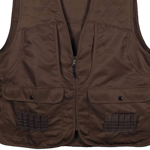 Gilet de chasse sans manches pour homme, marron, avec plusieurs poches, respirant, en softshell, vêtements d'extérieur, style été - Product Image 5