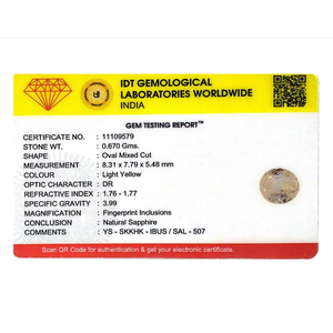 Handcrafted 3.35 Carat Oval Cut Yellow Sapphire Loose Gemstone for Fine Jewelry - Product Image 4