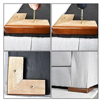 Pieds de meubles triangulaires en bois massif en forme de L pour canapé, armoire, extérieur et salon - Design moderne, robustes et résistants