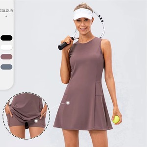 New Design Elegant Sleeveless Quick-Dry Breathable <b>Reversible</b> Printed Tennis <b>Dress</b> Custom Color Moisture Wicking Fabric Women - Product Image 4