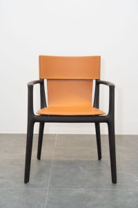 Chaise de salle à manger contemporaine en bois de frêne avec siège rembourré pour cuisine, salle à manger, restaurant, hôtel, mobilier PISANO - Product Image 1
