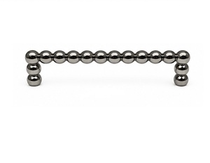 Modern Beaded <b>Cabinet</b> Handle Brushed Brass Drawer Pull for Kitchen & Furniture - Product Image 1