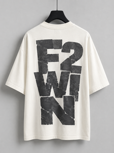 Camiseta Blanca Extra Grande de Algodón F2WIN para Hombre, Estilo Urbano, Manga Corta, Cuello Redondo, Diseño con Letras Impresas, Transpirable, Ajuste Jersey, OEM - Product Image 4