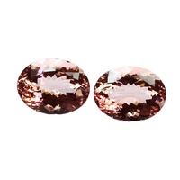 Pierres précieuses semi-précieuses en morganite pêche, forme ovale, haute qualité, naturelles, facettées, pierres en vrac, fournisseur OEM ODM Inde GEMFORTE INC
