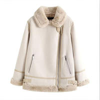 Vestes chaudes épaisses pour femmes, mode automne-hiver 2022, manteau vintage à manches longues avec poche latérale, vêtements d'extérieur féminins, hauts chics