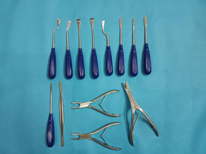 Kit d'instruments de préservation pour rhinoplastie, 24 pièces, en acier inoxydable, manuel, réutilisable, outils de chirurgie nasale, approuvé CE - Product Image 2
