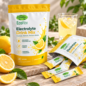 Sacs en Mylar personnalisés EcoRev ECO61, résistants à l'humidité, réutilisables, pour emballages de poudre de compléments alimentaires, pochettes en plastique pour poudre, capsules - Product Image 5