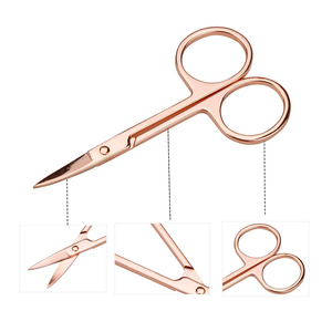 Ciseaux à cheveux professionnels en acier inoxydable 9CR13 or rose, pointe affûtée, non pliables, manche moyen, coupe de précision, pour droitiers, soins personnels - Product Image 3
