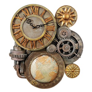 Industrial Pine Wood Wall and <b>Desk</b> <b>Clocks</b> with Cast Iron Accents Rectangular Design-OEM Custom Wholesale | Aqudus Saleem India - Product Image 2