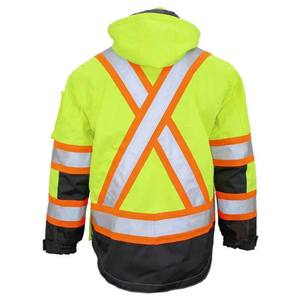 เสื้อฮู้ดสะท้อนแสงสำหรับผู้ชาย ราคาขายส่ง OEM ODM ชุดทำงานเพื่อความปลอดภัย เสื้อแจ็คเก็ตนิรภัยแบบมองเห็นได้ชัดเจน - Product Image 3