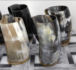 Tazas de cuerno de estilo vikingo de calidad superior para bebidas temáticas de Fiestas Medievales Uso fabricado por Tayyab Handicraft - Product Image 2