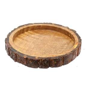 Bandeja de Servir Multifuncional Ecológica de Madera de Nogal Marrón Moderna Personalizada, Bandeja de Servir con Asas Decorativas en Tamaños Grande y Pequeño - Product Image 4