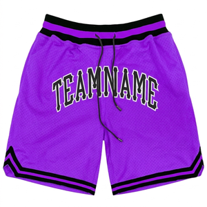 Shorts de basketball personnalisés pour hommes, sublimés, double couche en mesh, imprimés, respirants, pour l'été, avec broderie - Product Image 2