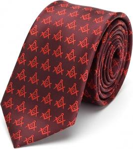 Corbata de seda masónica para francmasones con compás cuadrado y símbolo G, regalo de logia, tipo de tela: poliéster, seda - Product Image 2